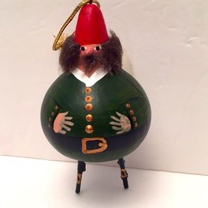 Christmas Fairy Painted Gourd Handmade Ornament